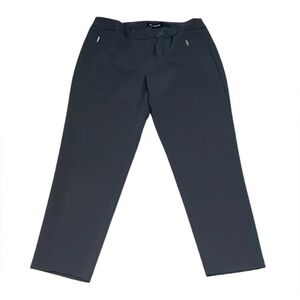 Zac & Rachel pants tapered leg Gray Zippered pockets Pull on Womens 6P Casual